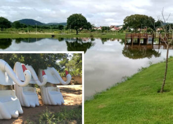 Gestão tira pedalinhos e projeto quer mudar o nome do Parque da Lagoa em Baixo Guandu