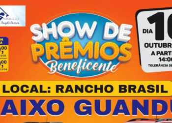 Show de prêmios sorteia 5 carros em benefício ao Lar da Velhice dia 16 de outubro