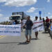 Manifestação do Caso Samarco interdita ponte e linha férrea em Colatina por 3 horas