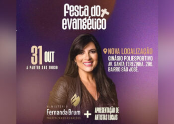 Feriado do Evangélico em Baixo Guandu terá show com a cantora Fernanda Brum