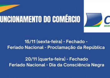 Dois feriados nacionais em menos de 7 dias: comércio fecha e muda a rotina da cidade