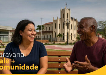 Vale + Comunidade está na Praça São Pedro, em Baixo Guandu, para dialogar com o público