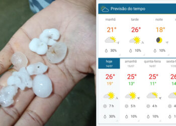 Chuva de granizo antecipa o que vem por aí: forte onda de frio até o final de semana