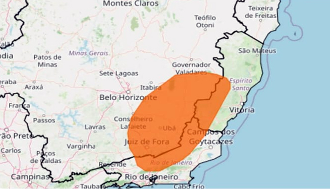 Inmet alerta para muita chuva hoje em Baixo Guandu, mas o calor volta no final de semana