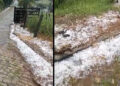 Chuva de granizo em vários pontos de Baixo Guandu causa curiosidade, mas sem prejuízos